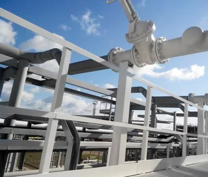 Latch on the pipeline Stock Photos