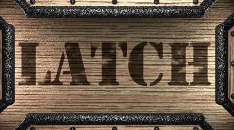 Latch on wooden stamp Stock Footage 8657402