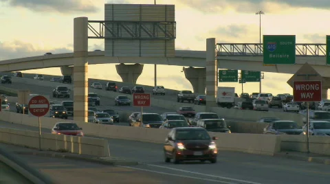 Late afternoon on a busy highway (2 of 5) Stock Footage