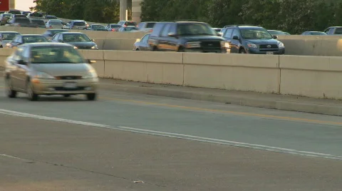 Late afternoon on a busy highway (5 of 5) Stock Footage