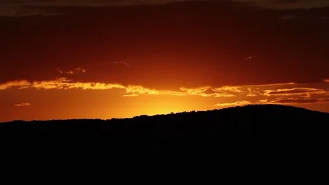 Late autumn sunset Stock Footage 77564435