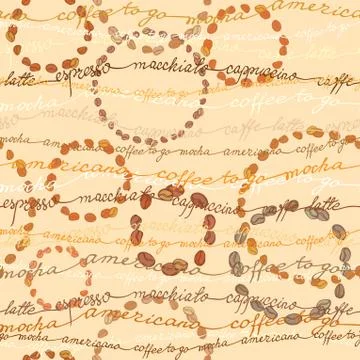Late coffee samless pattern Stock Illustration