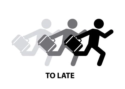 To late design over  background,vector illustration Ilustração Stock