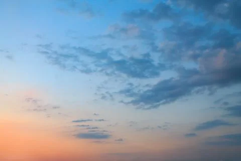 Late dramatic sunset with blue sky Stock Photos