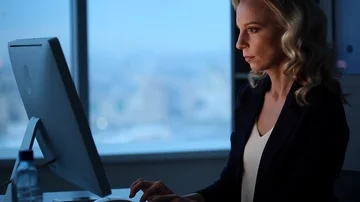 Late in the Evening in the Design Bureau Stock Footage 85806233