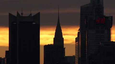 Late Evening Midtown Skyline Stock Footage 35517423