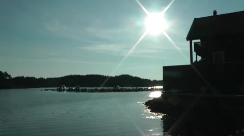 Late evening sun on water 库存影片 38033510