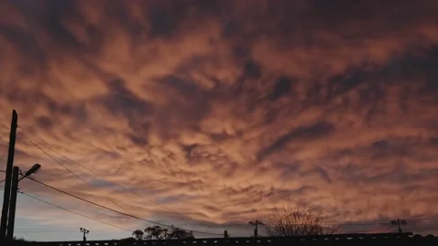 Late evening video of the sky full with clouds ready to rain Stock Footage 155752346