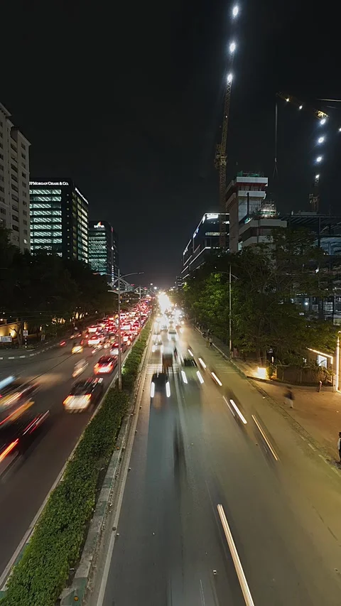 Late evening view of road traffic at HITEC City (Knowledge city). Stock Footage 288304457