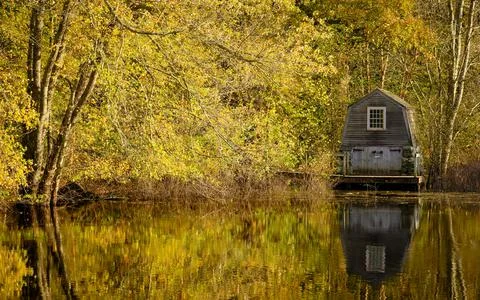 Late Fall Old Manse Stock Photos