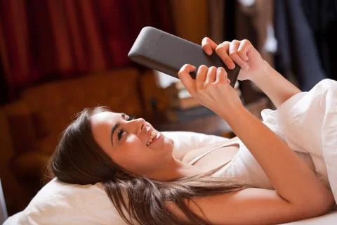 Late night browsing. Stock Photos