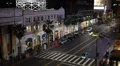 Late Night Illuminated Evening Hollywood Boulevard Los Angeles Car Traffic Jam HD Footage