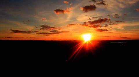 Late night sun fall Stock Footage 30340193