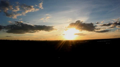 Late night sun fall v.2 Stock Footage 30332734