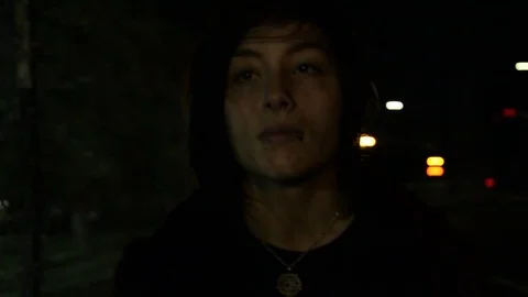 Late night walk home Stock Footage 80275070
