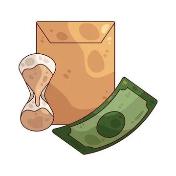 Late pay illustration 스톡 일러스트