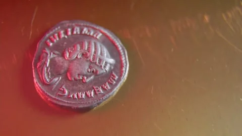 Late Roman coin Stock Footage 169656278