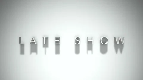 Late show 3D title animation with shadows on a white background Stock Footage 297387299