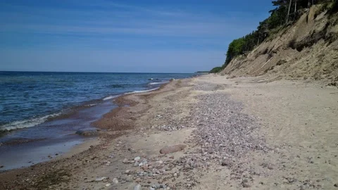 Late spring view of the Baltic Sea in Lithuania Stock Footage 155409165
