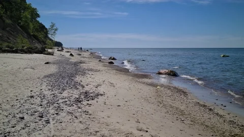 Late spring view of the Baltic Sea in Lithuania Stock Footage 155409167