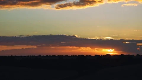 Late Summer Sunset TimeLapse Stock Footage 80028423