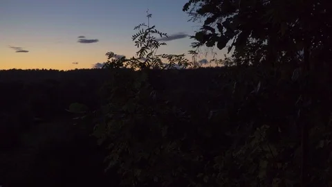Late summer warm evening over the river Stock Footage 94258272