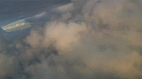 Late sunlight stormcloud fly in, Aerial Clouds 스톡 동영상 34512726