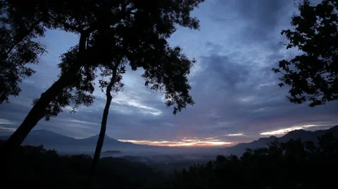 Late sunset over the island of Java Vídeos de archivo 49961036