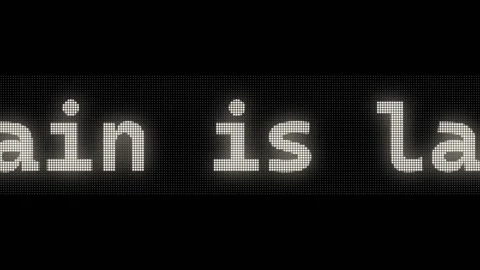 Late train commute delays message on LED scrolling panel Stock Footage 201062901