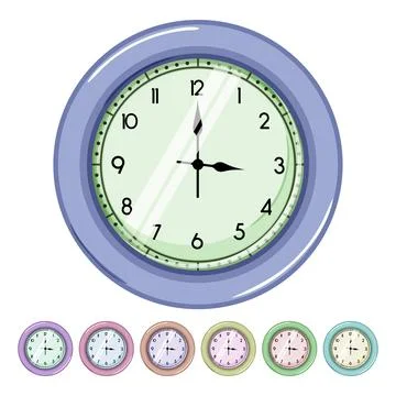 Late wall clock cartoon vector graphic 스톡 일러스트