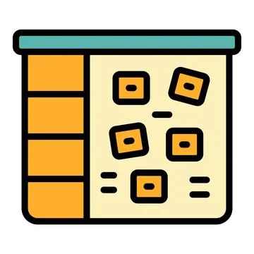 Late work board icon vector flat Stock Illustration