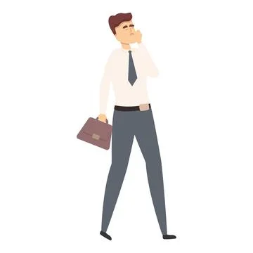 Late worker icon cartoon vector. Office work イラスト素材
