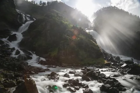 The Latefossen falls Foto stock