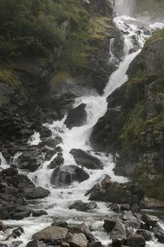 The Latefossen falls Stock Photos