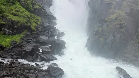Latefossen waterfall in Norway Stock Footage 337435614