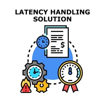 Latency handling solution optimizing speed and efficiency Stock Illustration