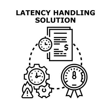 Latency handling solution optimizing speed and efficiency Stock Illustration