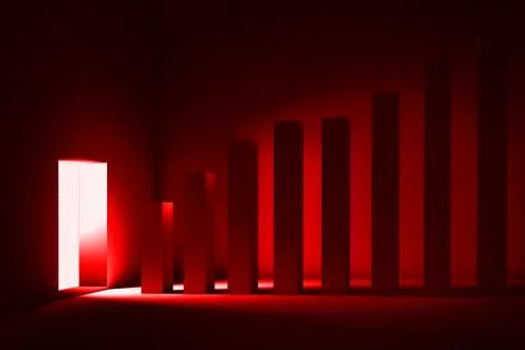 Latent bar chart. Hidden statistics. Non-payment of income taxes. 스톡 일러스트