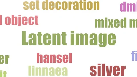 Latent Image Word Cloud Animated Isolated On White Stock Footage 107211534