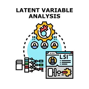 Latent variable analysis modeling data and concepts Stock Illustration