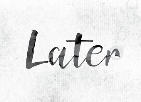 Later Concept Painted in Ink Stock Illustration