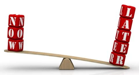 Later, but not now Stock-Illustration