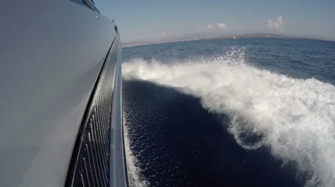 Lateral on board view of a yacht navigating Stock Footage 67500623