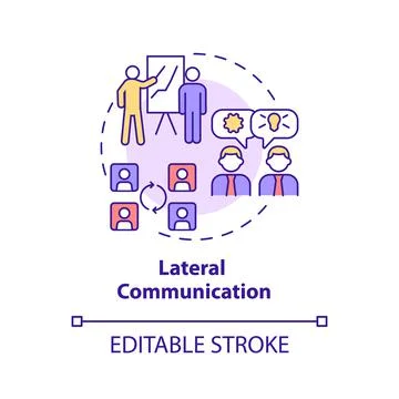 Lateral communication concept icon Stock-Illustration