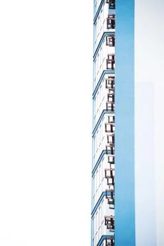 Lateral facade of the building. Stock Photos