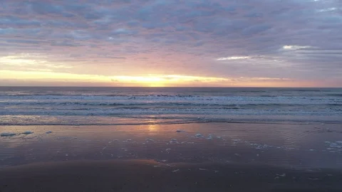 Lateral flight on the shore Stock Footage 117154424