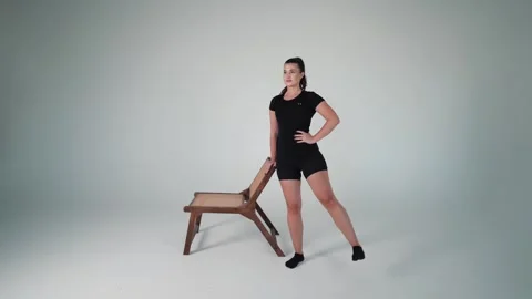 Lateral leg extension Stock Footage 314195377