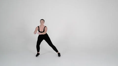 - Lateral lunges Stock Footage 314193650