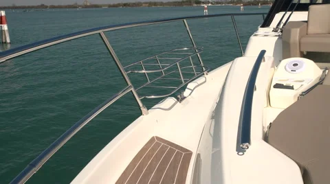 Lateral passage at the bow of a boat Stock Footage 62569152