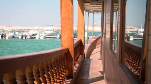 Lateral passage on a dhow  Stock Footage 58657076